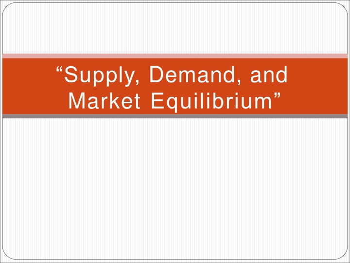 supply demand and market equilibrium n.w