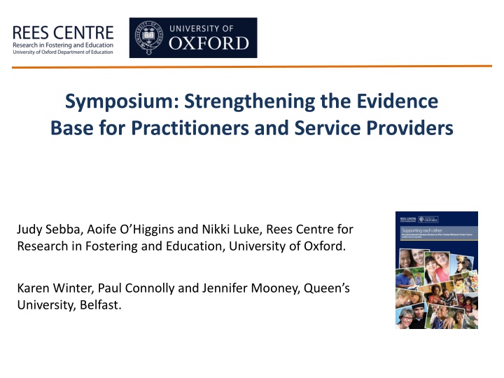 symposium strengthening the evidence base n.w