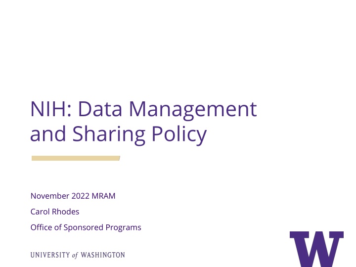 nih data management and sharing policy n.w