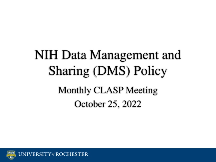 nih data management and sharing dms policy n.w
