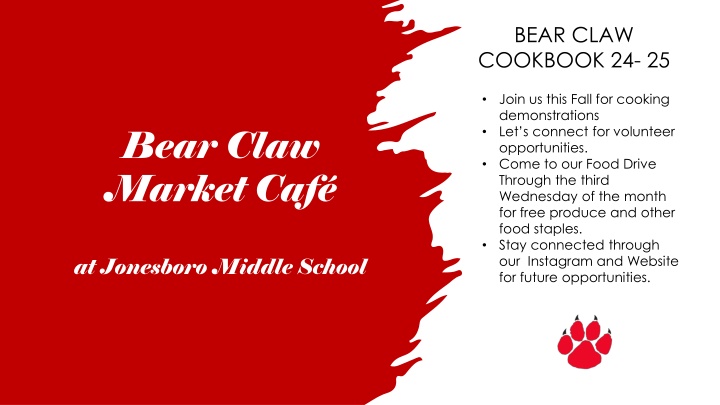 bear claw cookbook 24 25 n.w