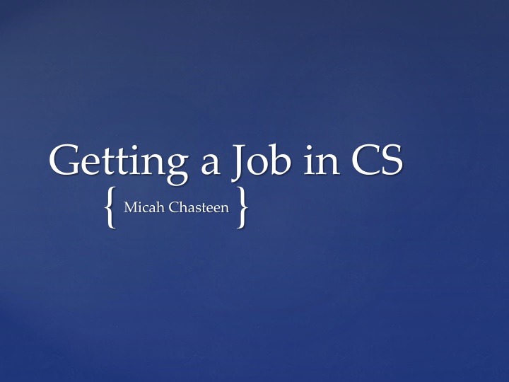 getting a job in cs n.w
