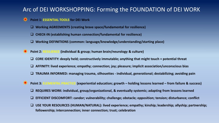 arc of dei workshopping forming the foundation n.w