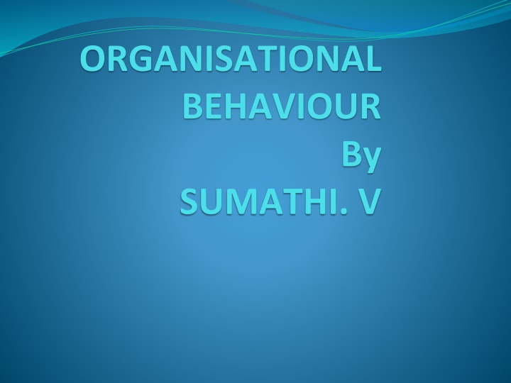 organisational behaviour n.w