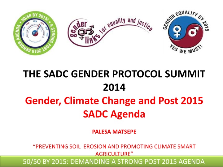 the sadc gender protocol summit 2014 gender n.w
