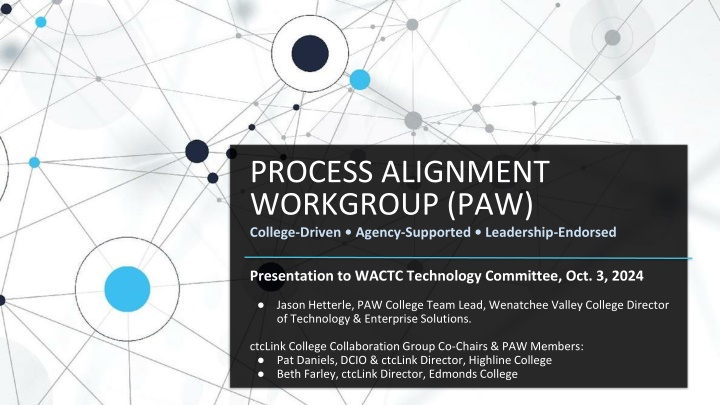 process alignment workgroup paw college driven n.w