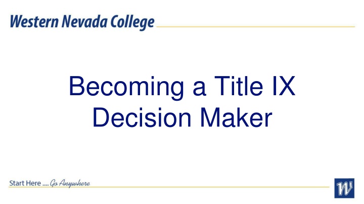 becoming a title ix decision maker n.w