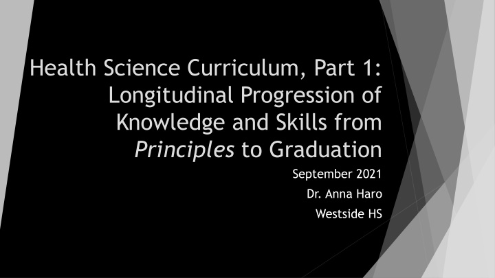 health science curriculum part 1 longitudinal n.w
