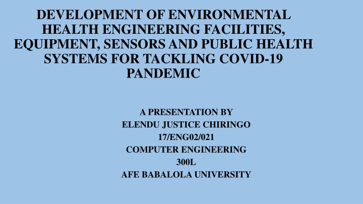 development of environmental health engineering n.w
