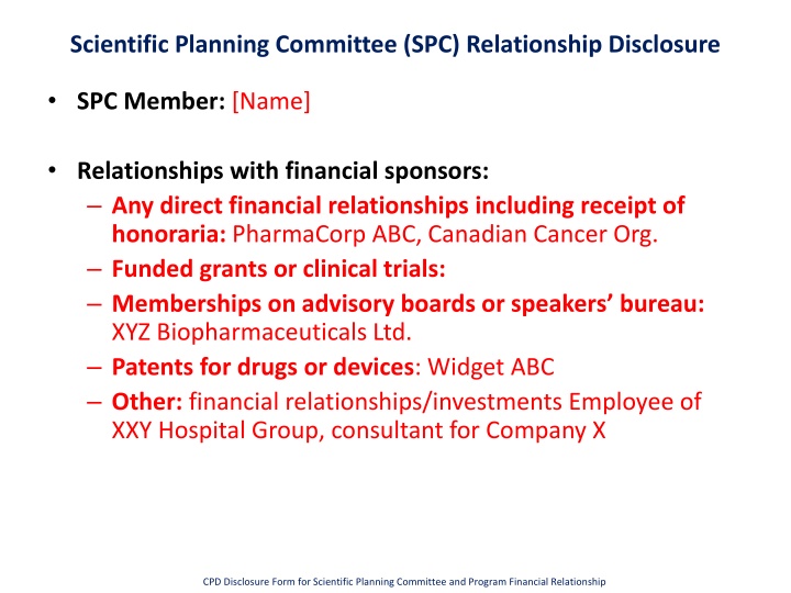 scientific planning committee spc relationship n.w