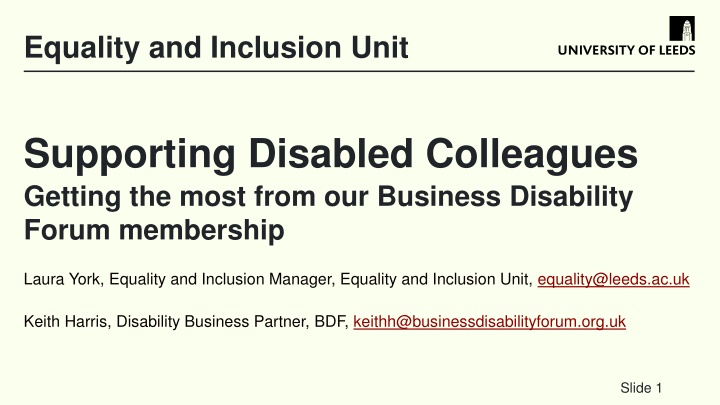 equality and inclusion unit n.w