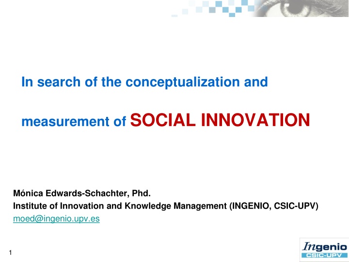 in search of the conceptualization and n.w
