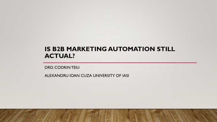 is b2b marketing automation still actual n.w