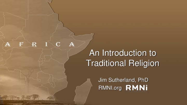 an introduction to traditional religion n.w