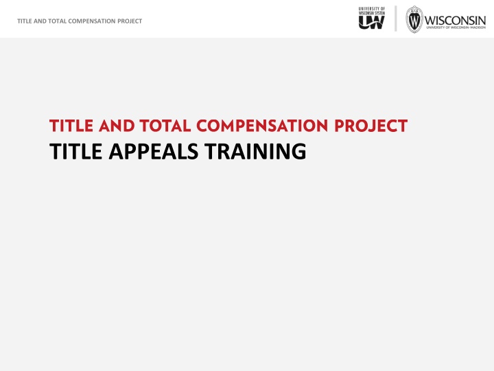 title and total compensation project n.w
