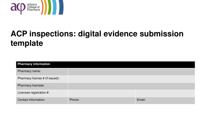 acp inspections digital evidence submission n.w