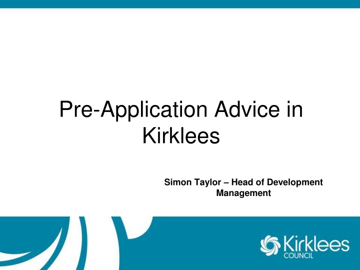pre application advice in kirklees n.w