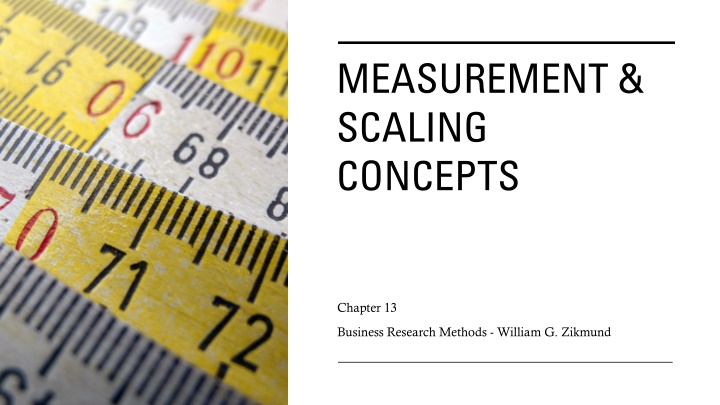measurement scaling concepts n.w