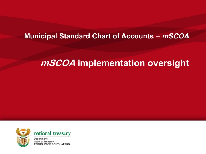 municipal standard chart of accounts mscoa n.w