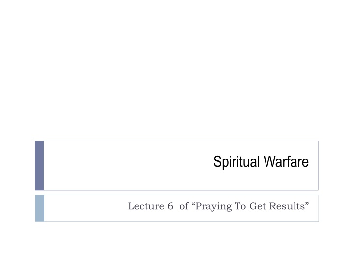 spiritual warfare n.w