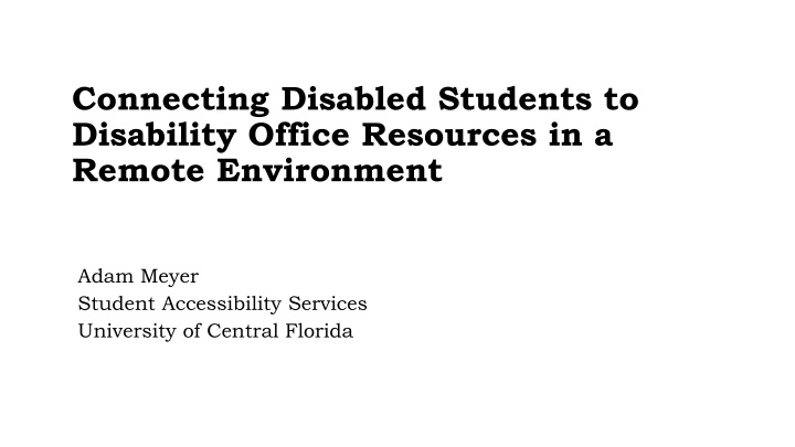 connecting disabled students to disability office n.w