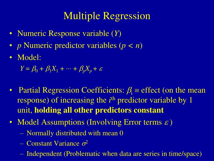 multiple regression n.w