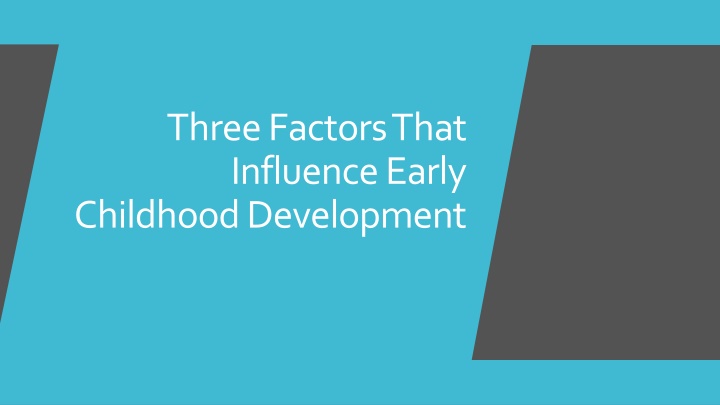 three factors that influence early childhood n.w