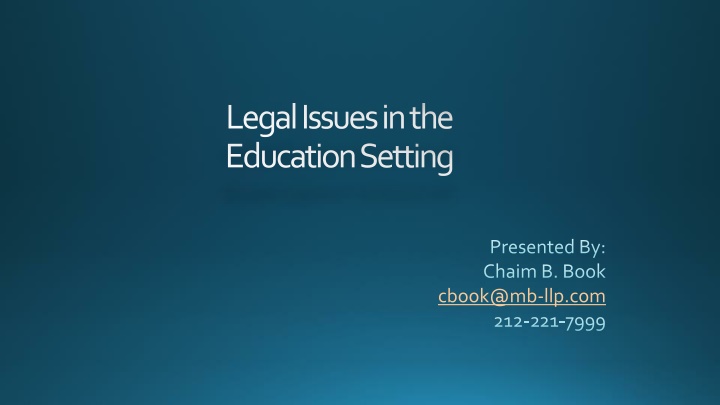 legal issues in the education setting n.w
