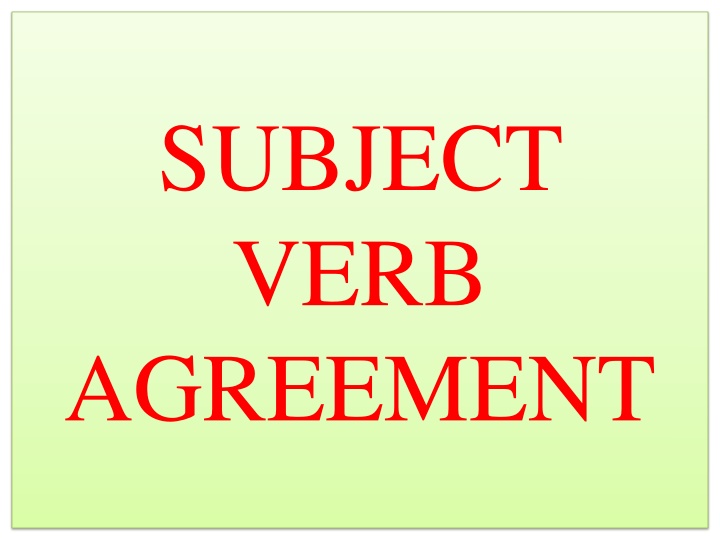 subject verb agreement n.w