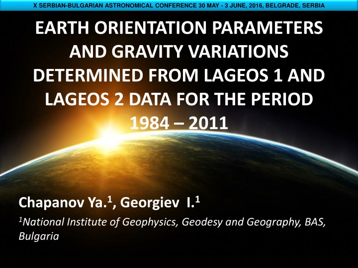 x serbian bulgarian astronomical conference n.w