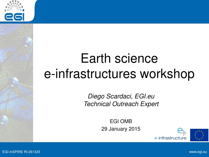 earth science e infrastructures workshop n.w