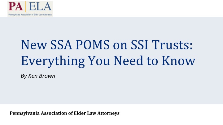 new ssa poms on ssi trusts everything you need n.w