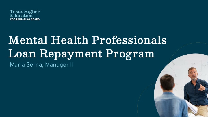 mental health professionals loan repayment n.w
