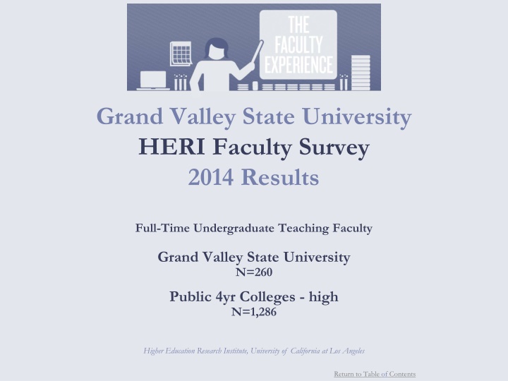 grand valley state university heri faculty survey n.w