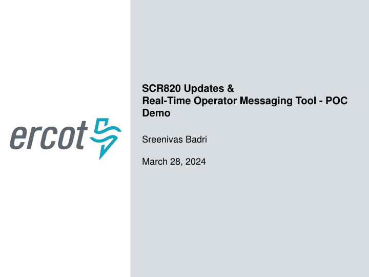 scr820 updates real time operator messaging tool n.w