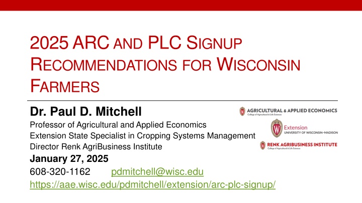 2025 arc and plc s ignup r ecommendations n.w