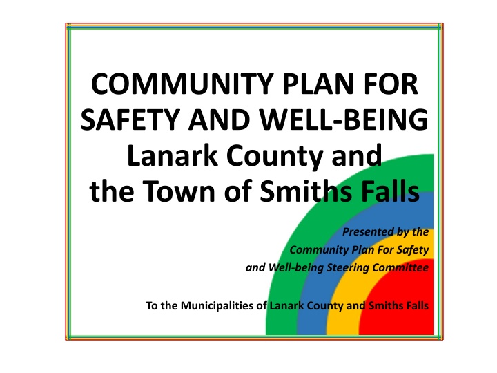 community plan for safety and well being lanark n.w