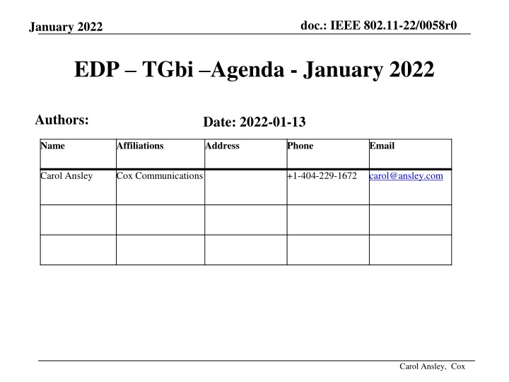 doc ieee 802 11 22 0058r0 n.w