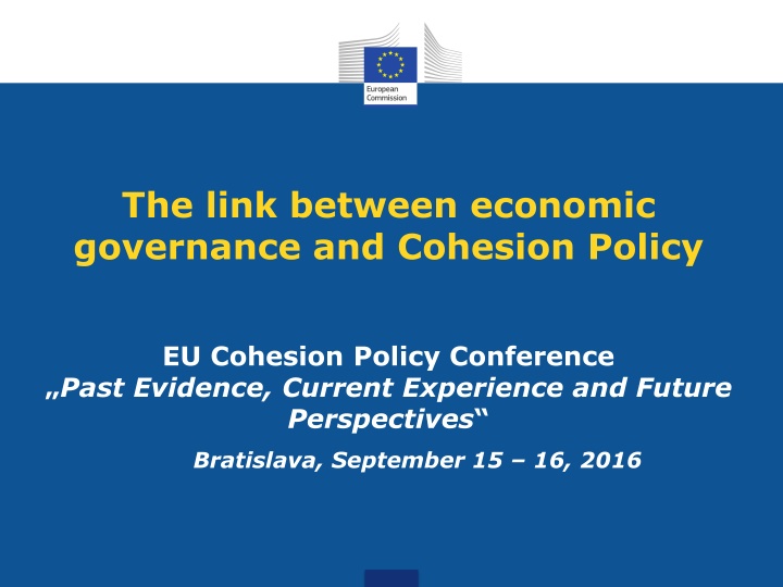 the link between economic governance and cohesion n.w
