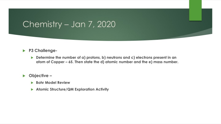 chemistry jan 7 2020 n.w