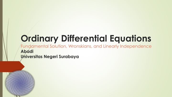 ordinary differential equations fundamental n.w