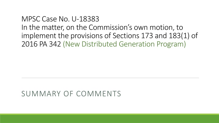 mpsc case no u 18383 in the matter n.w