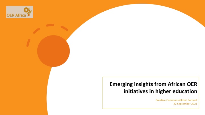 emerging insights from african oer initiatives n.w