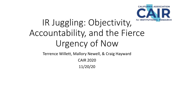 ir juggling objectivity accountability n.w
