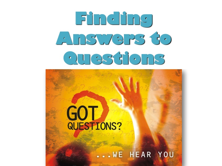 finding finding answers to answers to questions n.w