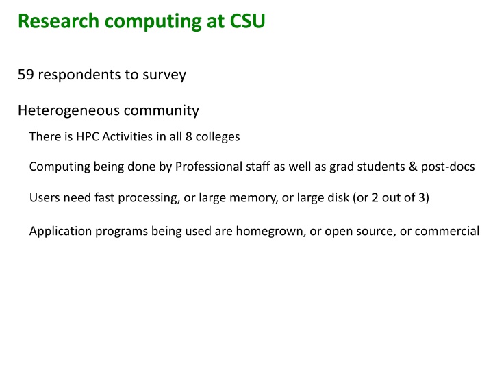research computing at csu n.w