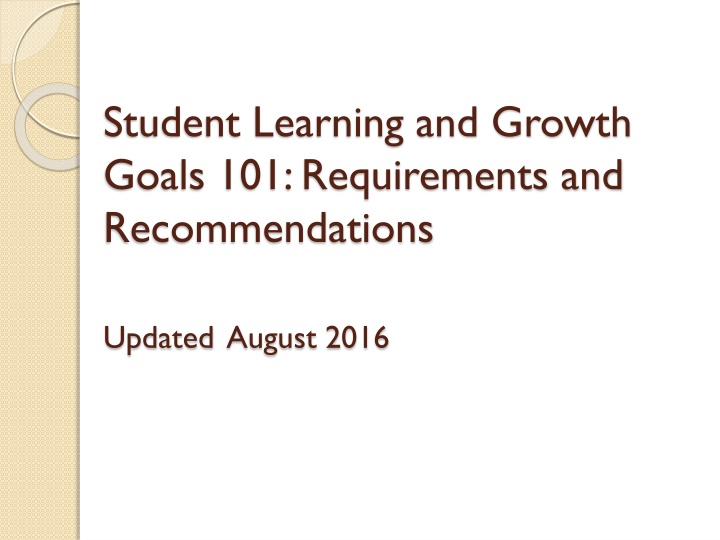 student learning and growth goals n.w