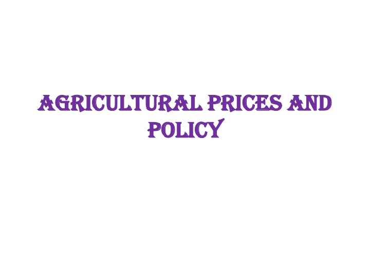 agricultural prices and agricultural prices n.w