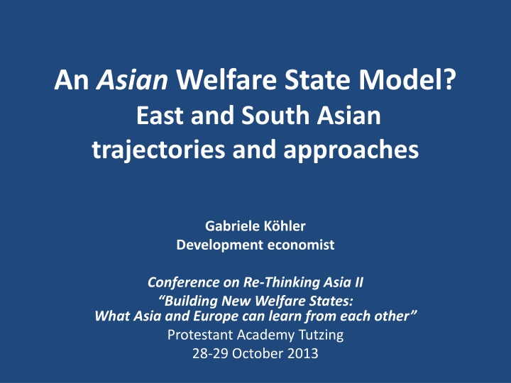 an asian welfare state model east and south asian n.w