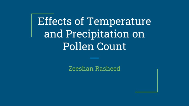 effects of temperature and precipitation n.w